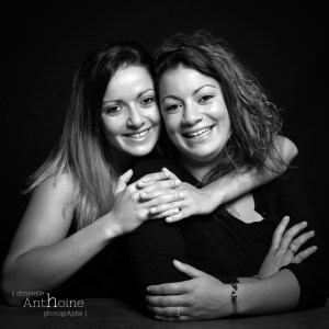 Portrait studio photographe noir et blanc Saint brieuc Christelle Anthoine