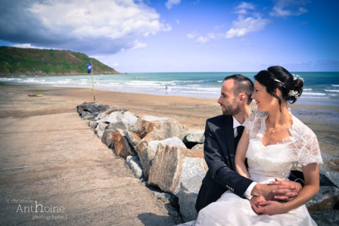 Mariage plage Tournemine pointe de pordic photographe pordic saint brieuc Christelle Anthoine