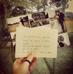 Photographe mariage Saint brieuc Trégastel remerciement Christelle ANTHOINE