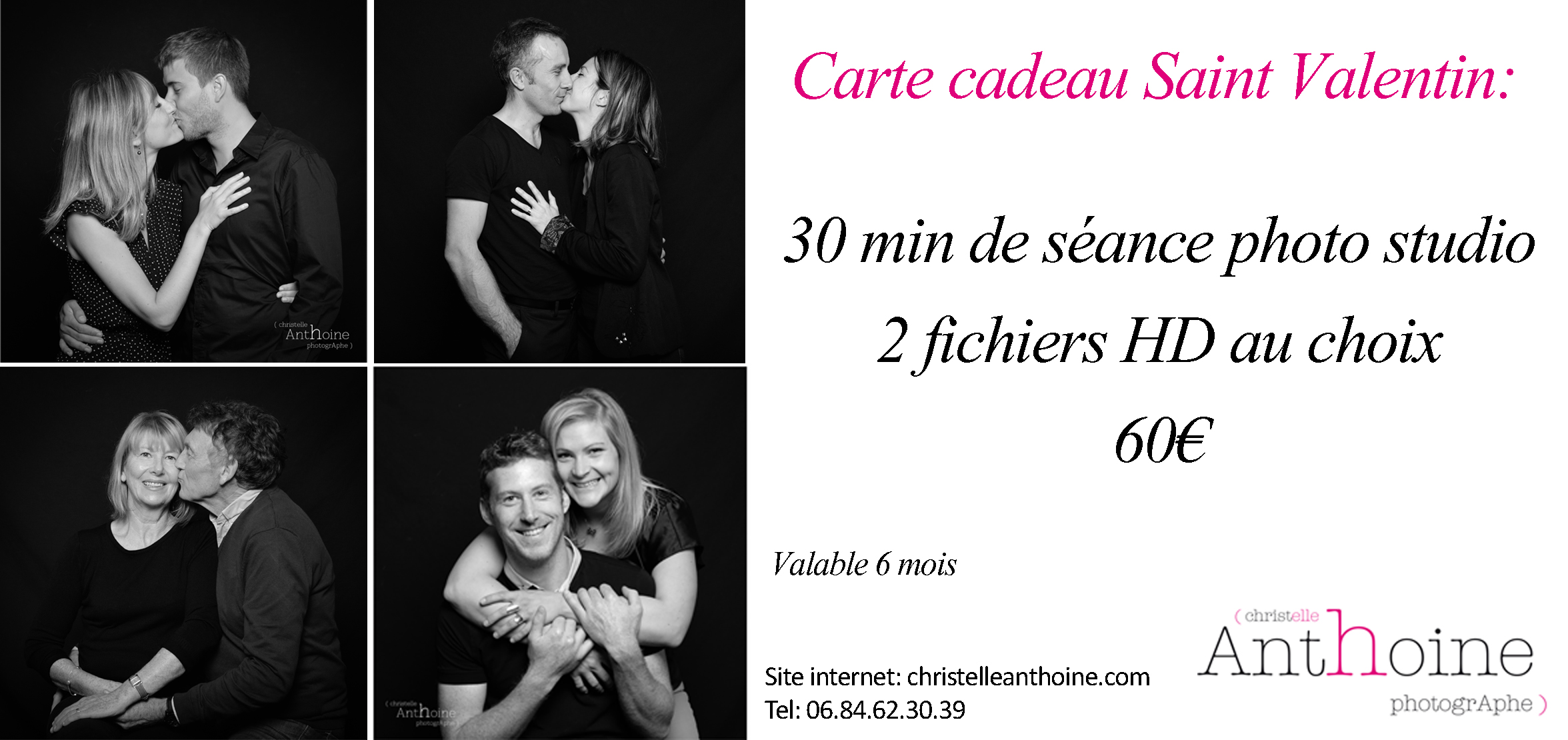 Carte cadeau séance photo saint valentin photographe Bretagne